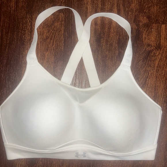 UNDER ARMOUR INFINITY MID 2.0 BRA WHITE SIZE LARGE Fitted - Picture 7 of 11